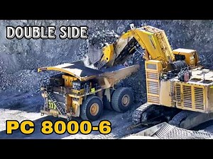 Komatsu PC8000-6, PC5500 And P&H 4100 XPC Excavator Loading Copper Rock
