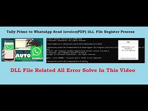 Tally Prime to WhatsApp Send invoice (PDF) DLL File Register Process