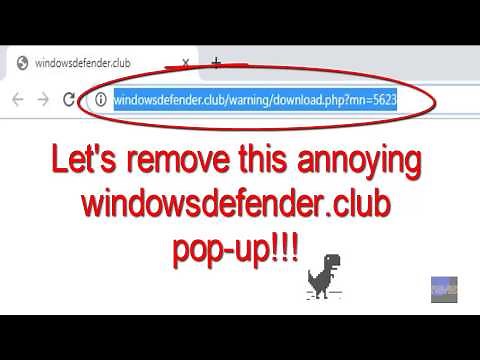 SOLVED - How to remove annoying windowsdefender.club popup without using any anti virus/anti malware