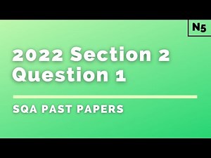 National 5 Physics | SQA Past Papers | 2022 Section 2 | Q1