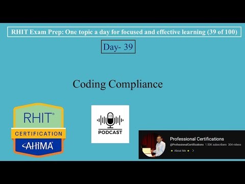 RHIT Exam Prep 039 | Coding Compliance | 💻🎀📚