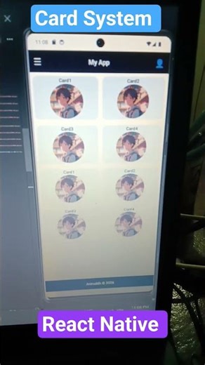 Card System In react native #mobileappdevelopment #reactnative #reactnativetutorial