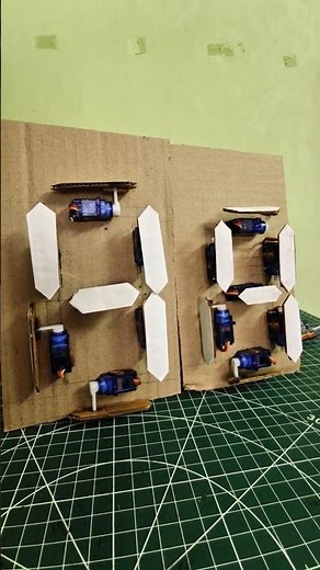 I Built a 2 Digit Mechanical Display Using ESP32 & Servo Motors 🤯 |GSN CREATIONS| #esp32 #arduino