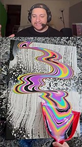 HOW TO MAKE A RAINBOW ABSTRACT PAINTING 🤯