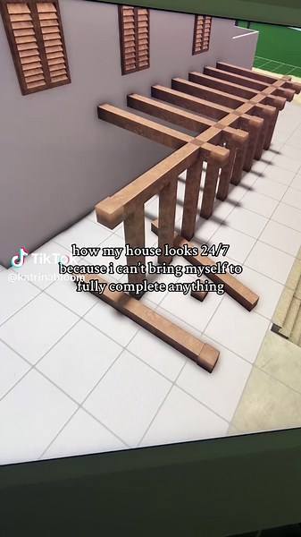 trying to learn how to make detailed custom builds are SO hard.. building in 2018 was easier than this tbh #katrinabloom #bloxburg #roblox