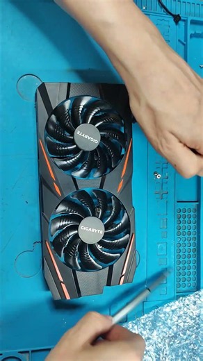 RX 580 8GB MI – New Fans Installation #repair #amd #graphicscard #diy #pc #fix #service #gpu