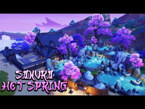 Sakura Hot Spring | Serenitea Pot | Genshin Impact