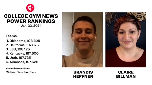 Women's college gymnastics: Week 3 power rankings breakdown with College Gym News