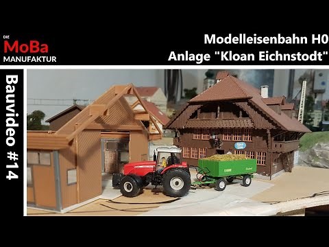 TEST DRIVE with the Car System farm tractor trailer CarSystem/ Modellisenbahn H0/ build Roco layout