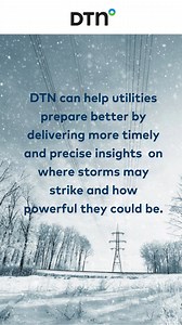 Before the lights go out, utility operators can improve their restoration strategy with enhanced weather intelligence delivered by DTN. See the power of the Storm Risk suite: dtn.link/n1ii9y #utilities #UtilityOperations #PowerOutage #EmergencyResponse #PowerRestoration #weather #WinterWeather #winter #RiskCommunication #snow #ice #ExtremeCold #WeatherIntelligence #WeatherRisk | DTN Weather