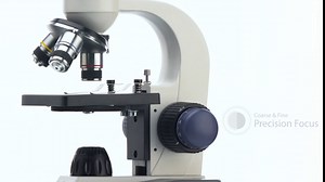 AmScope M150C-50WM-50P100S Compound Monocular Microscope, WF10x and WF25x Eyepieces, 40x-1000x Magnification, LED Illumination, Brightfield, Single-Lens Condenser, Coaxial Coarse and Fine Focus, Plain Stage, 110V, Includes Set of 50 Prepared Slides, 50 Blank Slides, 100 Coverslips, and Book
