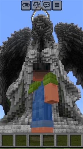 I Build a Giant Angel Statue 🗿 👼 in Minecraft PE #minecraft #angel