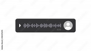 Voice Chat Icon Animation Voice Chat and Online Messaging Playing record voice message animation Voice chat, record Animation transparent background 4K