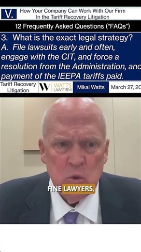 What's The Legal Strategy In The Tariffs Lawsuit? | Attorney Mikal Watts Explains