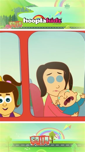 Baby On The Bus Goes Waa Waa Waa! #shorts #nurseryrhymes #kidssong