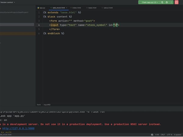 3.1.Flask表单创建