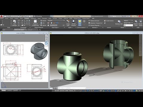 Socket Weld Cross Fittings / Socket Weld four-way fittings in AutoCAD 3D