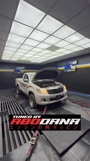 🎌 Tuned By AboDana 🎌 on Instagram: "When a Hilux goes full Lexus heart transplant 💉 1UR-FSE V8 + manual + perfect tune = 343whp of madness 💥 #LexussPerformance #HiluxV8Swap #tunedbyabodana"