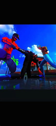 Free fire 3d animation fighting moments ☠️🤯#shorts #shortsfeed