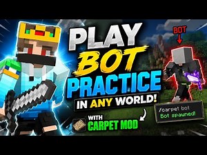 The best way to practice in minecraft || carpet pvp mod || bot practice|| RealSky