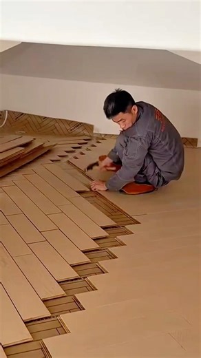 You Won't Believe How Easy It Is to Install Wood Flooring Yourself 🤩 #shorts