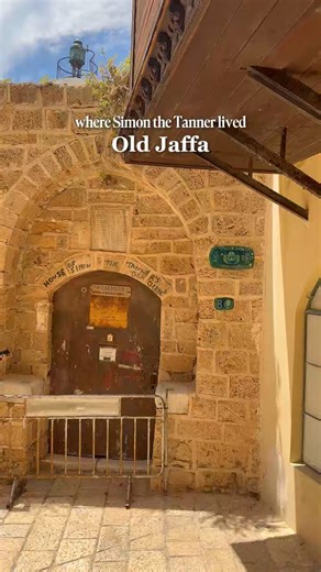 Did you know Simon the Tanner lived in Joppa, now known as modern-day Jaffa? 🏠📖 It’s where Peter had his vision that opened the faith to the nations ✨🌍 "He is staying with Simon the tanner, whose house is by the sea" (Acts 10:6) #HolyLand #Pilgrimage #Jaffa | Spirit of the Holy Land