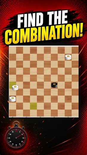 The secret to winning this checkers game #draughts #shorts #puzzle
