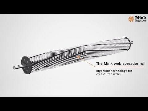Mink web spreader rolls - Efficient and gentle smoothing of creases on all kinds of web materials