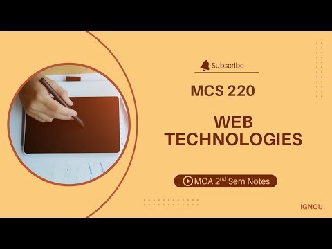 IGNOU | MCS-220 Notes | WEB TECHNOLOGIES | Notes with Previous Year Questions