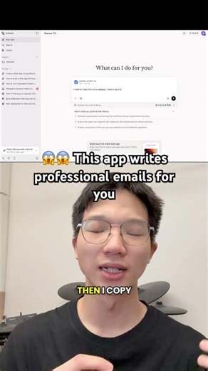 Building an app that writes professional emails in 60s #vibecoding #aitools #chatgpt #tech