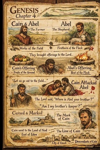 Genesis 4 Visual Journal | Cain & Abel Story Illustrated