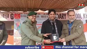 Senior journalist, Mohammad Taskeen Wani, was felicitated at the Army's Shiksha Mela in Khari for his outstanding reporting and for serving as a bridge between the public and administration through his reporting over the past 27 years. The award was presented to him by DC Ramban, Baseerul Haq, and CO 23 RR, Col. Ankush Kashap. | JK News Chenab