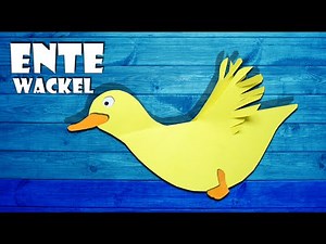 🦆 Wackel Ente aus Papier selber basteln - duck paper DIY craft [4K]