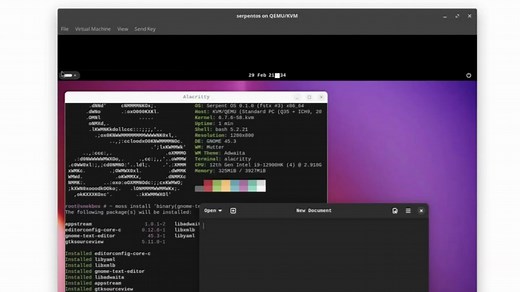 Serpent OS Linux发行版在打包GNOME 45桌面环境等方面取得进展