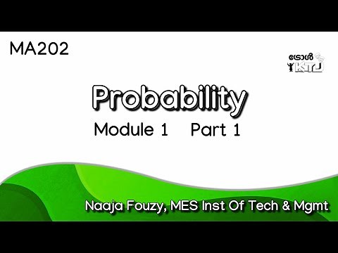 KTU S4 Maths | Probability | Mod 1 part 1 | MA202