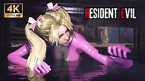 Thicc Claire Juliet Suit Purple Violet Outfit MOD Gameplay 4K Resident Evil 2 Remake 1