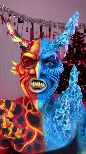 Here we goooo #HeatMiserSnowMiser #ChristmasMakeup #SFXMakeUp #TrendMakeup #Trend