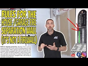 Rules for the house / garage fire separation wall (it's not a firewall)