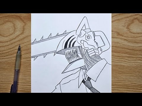 How to make chainsaw man drawing | How to draw Chainsaw Man step by step | Easy tutorial