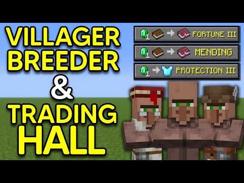 EASIEST Villager Breeder AND Trading Hall in Minecraft 1.21+ [JAVA+BEDROCK]