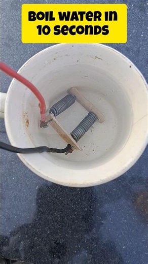 Instant Water Heater Experiment ⚡ | 220V Coil Heating Test | Boiled Water in 10 Seconds #shorts