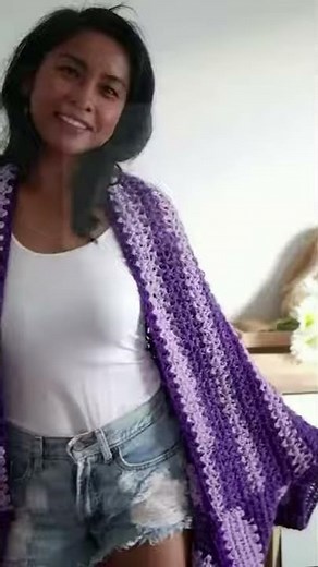 Easy everyday crochet cocoon cardigan free pattern|#shorts