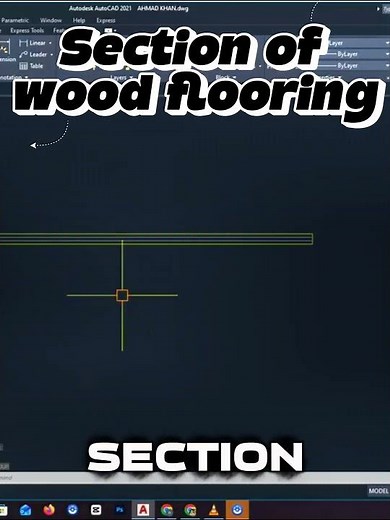 How to create Section of wood flooring in AutoCAD | #shortvideo