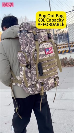 80-Liter Waterproof Bug Out Bag for Adventurers