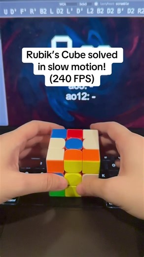 Rubik’s Cube solved in 7.76s… in slow-motion! Cube is a GAN v100 Leap #rubikscube #rubiks #speedcubing #puzzle #slowmo