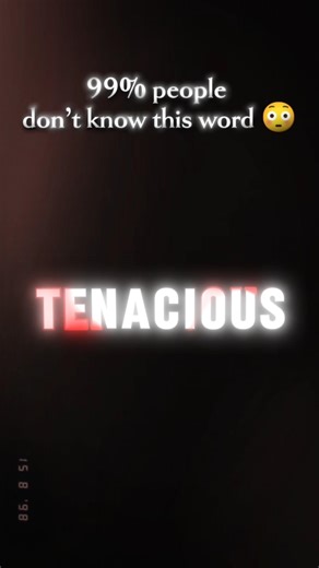 Tenacious = दृढ़ 💪Never give up attitude 🔥Stay determined! 💯 #wordoftheday #learning