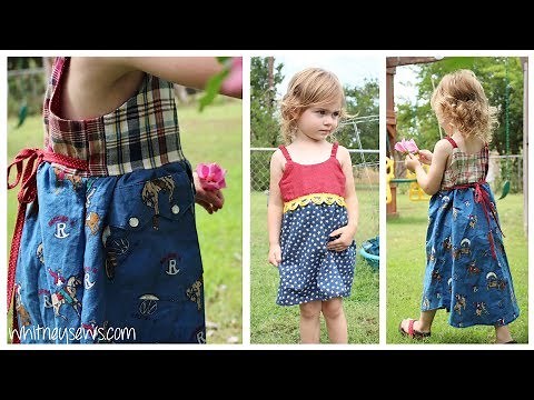 EASY Girls Dress How to {NO ZIPPERS OR BUTTONS} | The Willow Dress | Whitney Sews