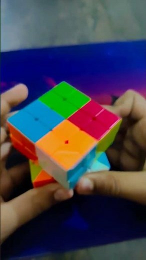 How to solve 4 by 4 cube with easy moves 😊✌️#rubikscube