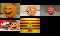 Mix of 6 videos from youtube : The annoying orange (hey apple!) realistic vs animation vs 3 Legos vs Go animate