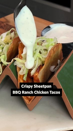 Crispy Sheet Pan BBQ Chicken Tacos Recipe